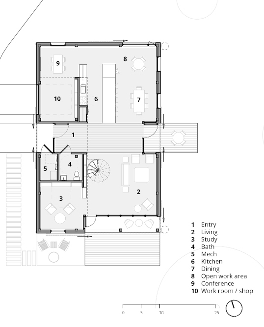 Concept floor plan for a live work barn conversion YR