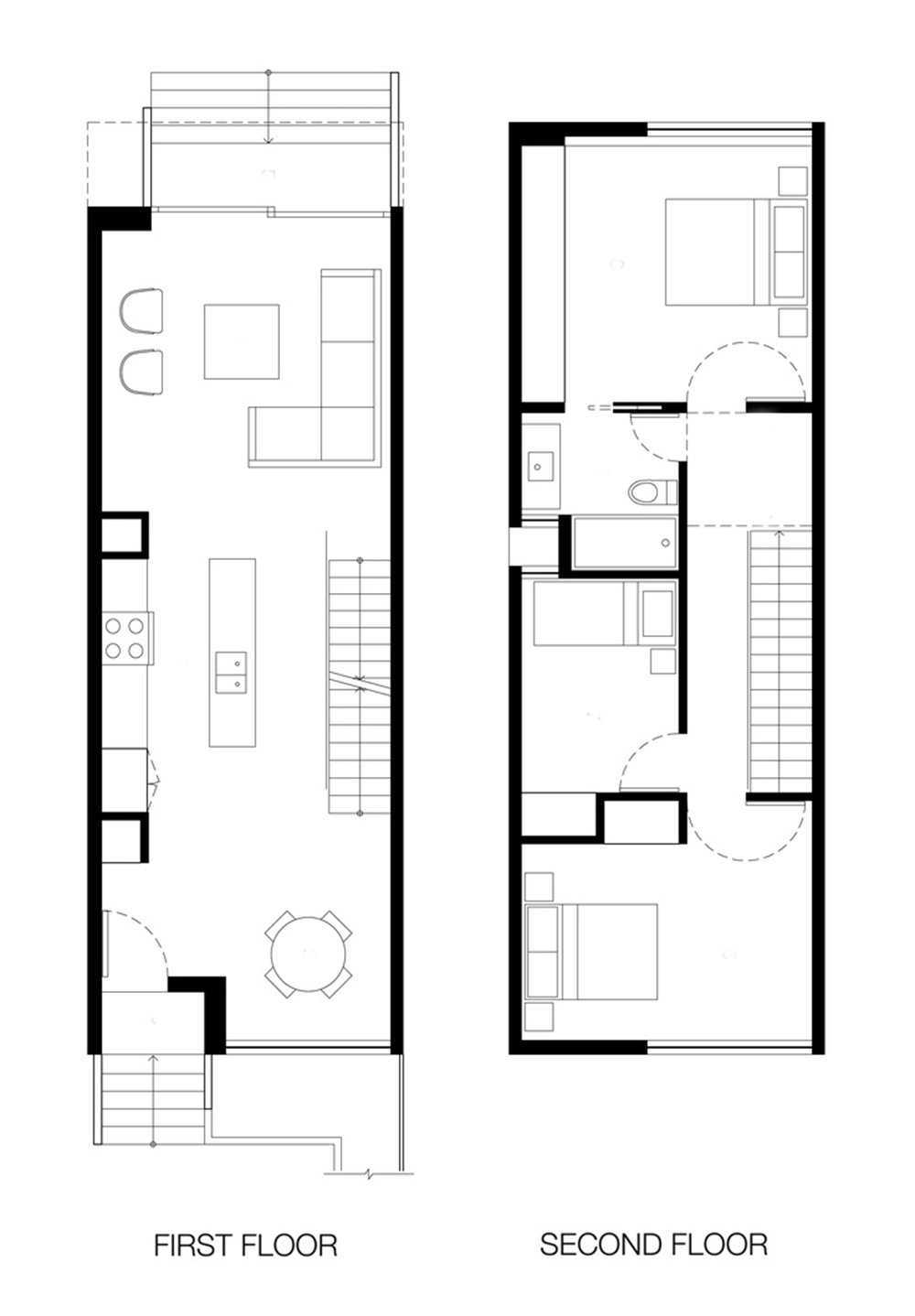 Small Simple Modern 2 Story House Floor Plans - Goimages Connect