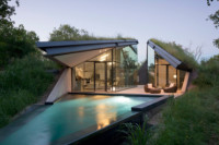 Diseño moderno de tejado verde
